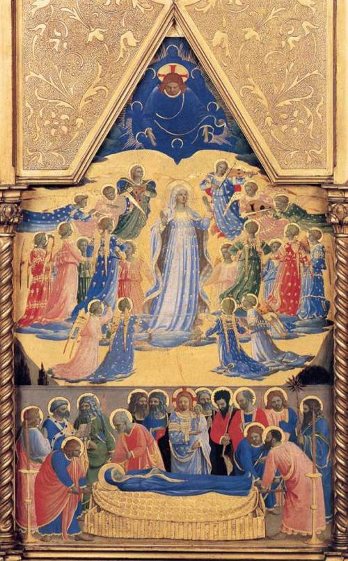 Fra Angelico, The Dormition and the Assumption of the Virgin | 1430, Gold and Tempera on a Tabernacle | The Isabella Stewart Gardner Museum, Boston
